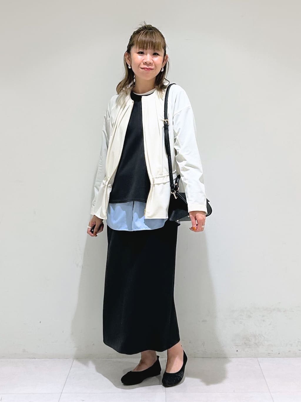 tsuyuさんの「INDIVI｜【コットン】シャツ切り替えカットソー」を使ったコーディネート