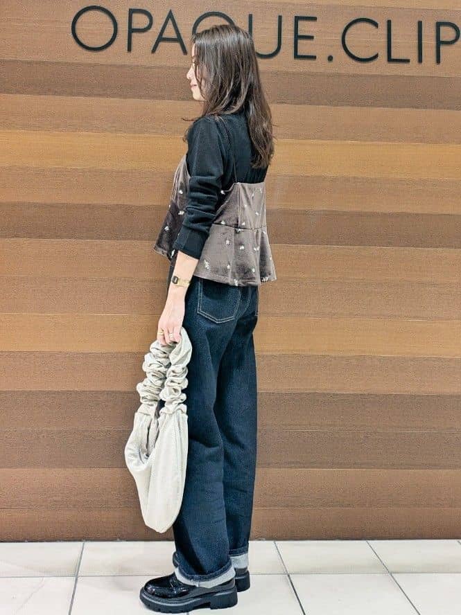 machiさんの「OPAQUE.CLIP｜ベロアキャミ／セットアップ対応可【洗濯機OK】」を使ったコーディネート