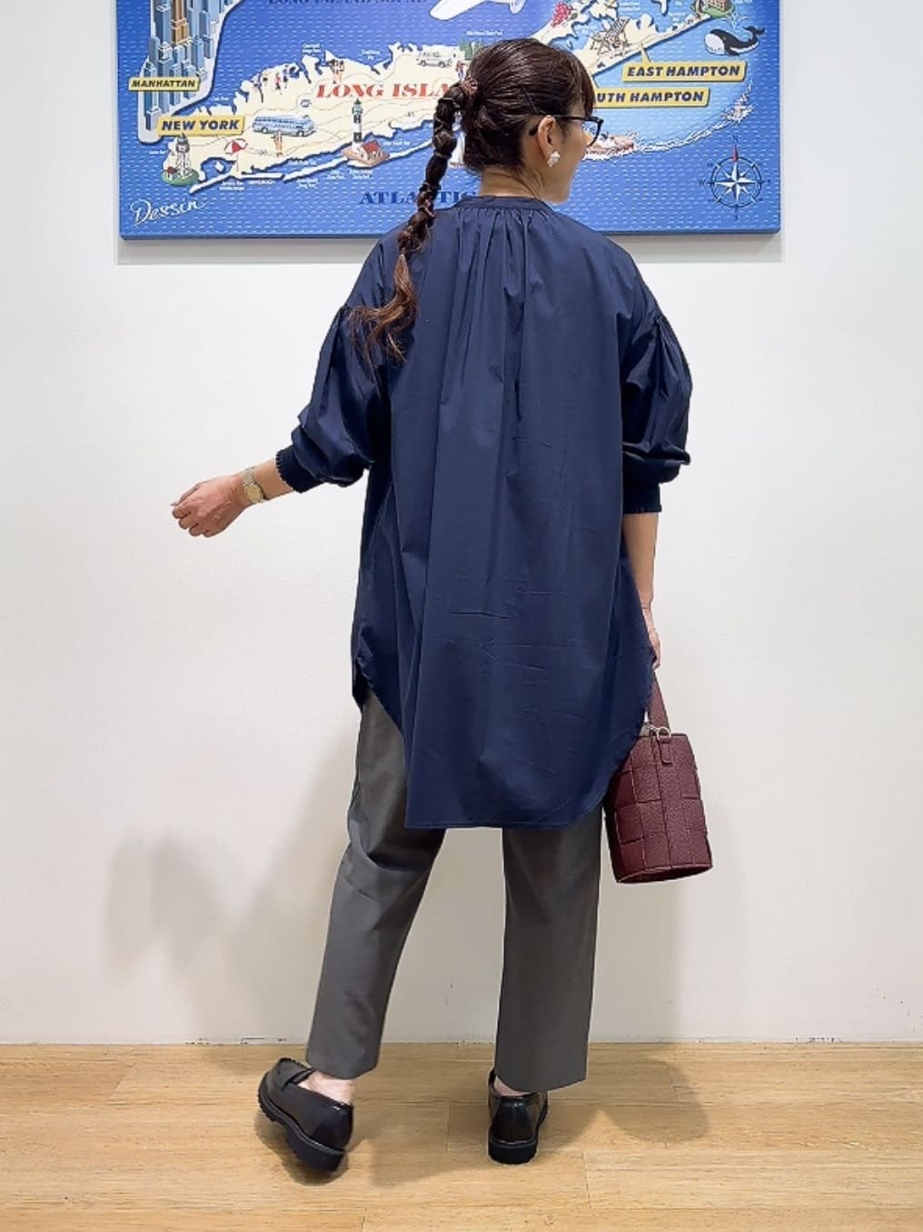 Yasucoさんの「Dessin｜【洗える】ラグランスリーブチュニックシャツ」を使ったコーディネート