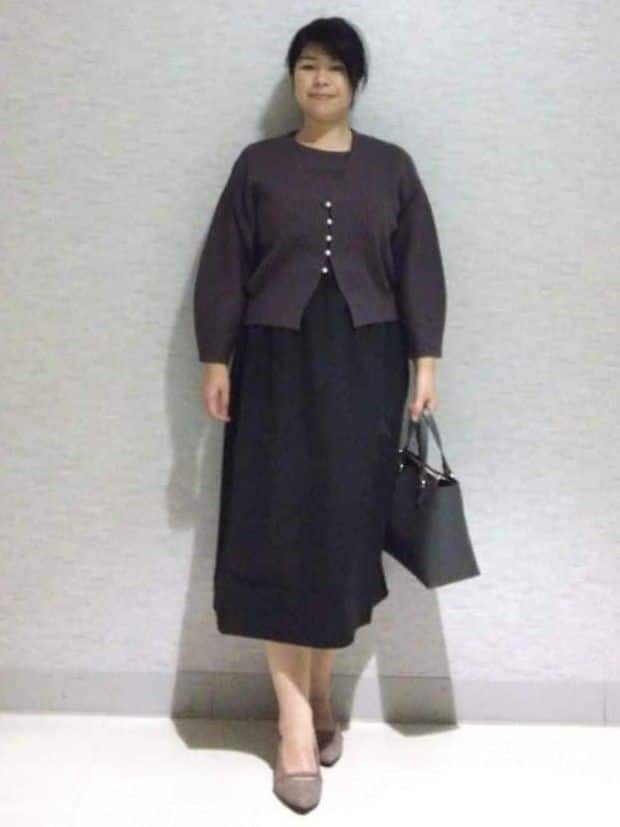 sakoさんの「Reflect｜【軽い羽織に◎／セットアップ可】パール調ボタン付きカーディガン」を使ったコーディネート