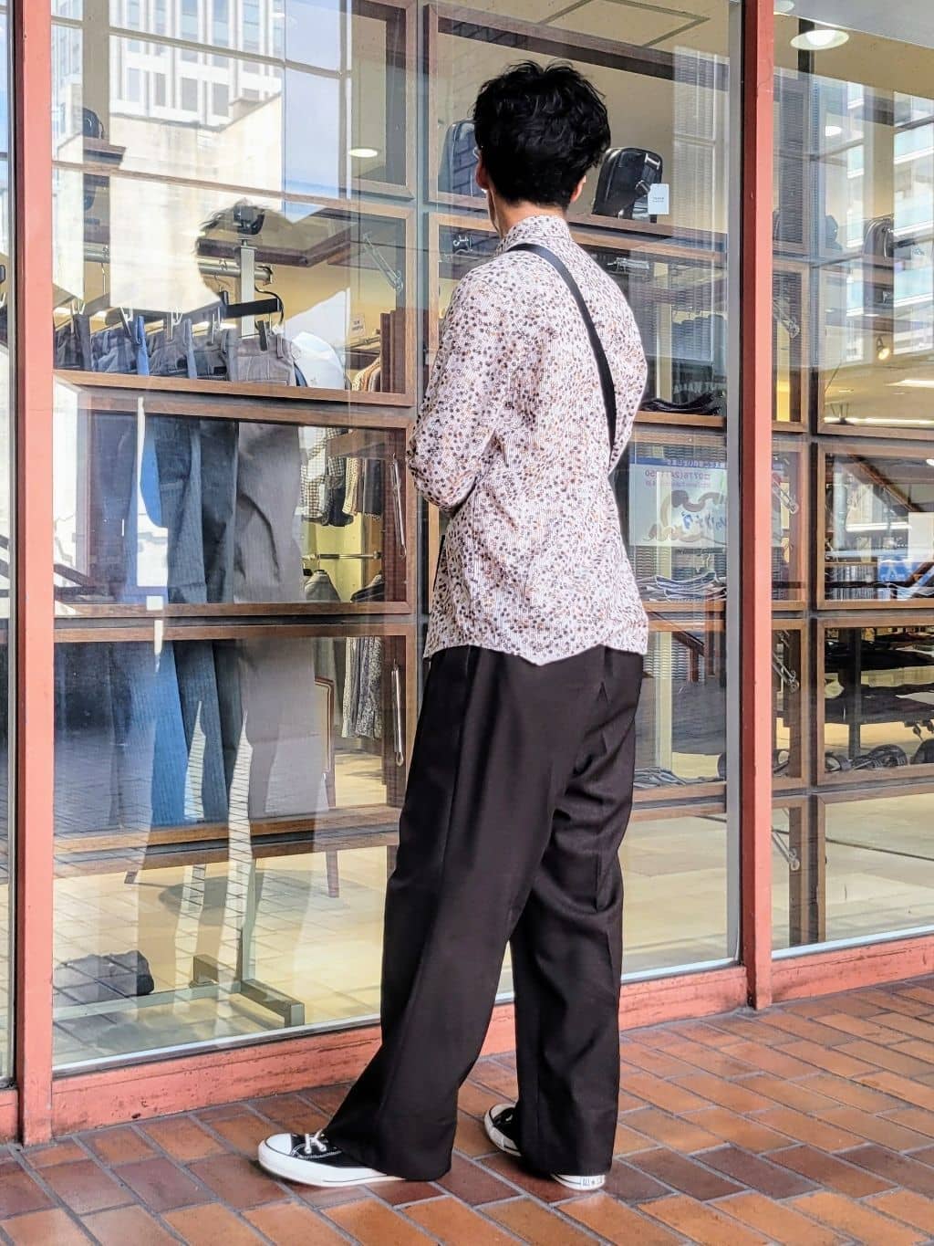piroyaさんの「TAKEO KIKUCHI｜ストライプ小花 長袖シャツ」を使ったコーディネート