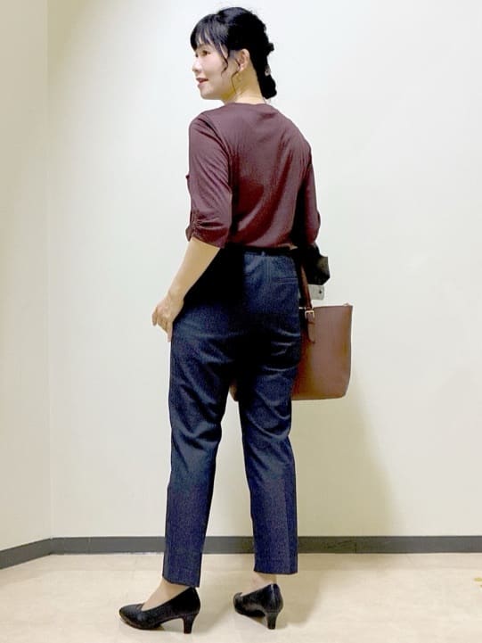  beni_gingerさんの「Reflect｜【高身長さんに嬉しい長め丈追加！／私のパンツ／すっきり見え◎】テーパードパンツ」を使ったコーディネート