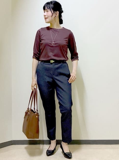  beni_gingerさんの「Reflect｜【高身長さんに嬉しい長め丈追加！／私のパンツ／すっきり見え◎】テーパードパンツ」を使ったコーディネート
