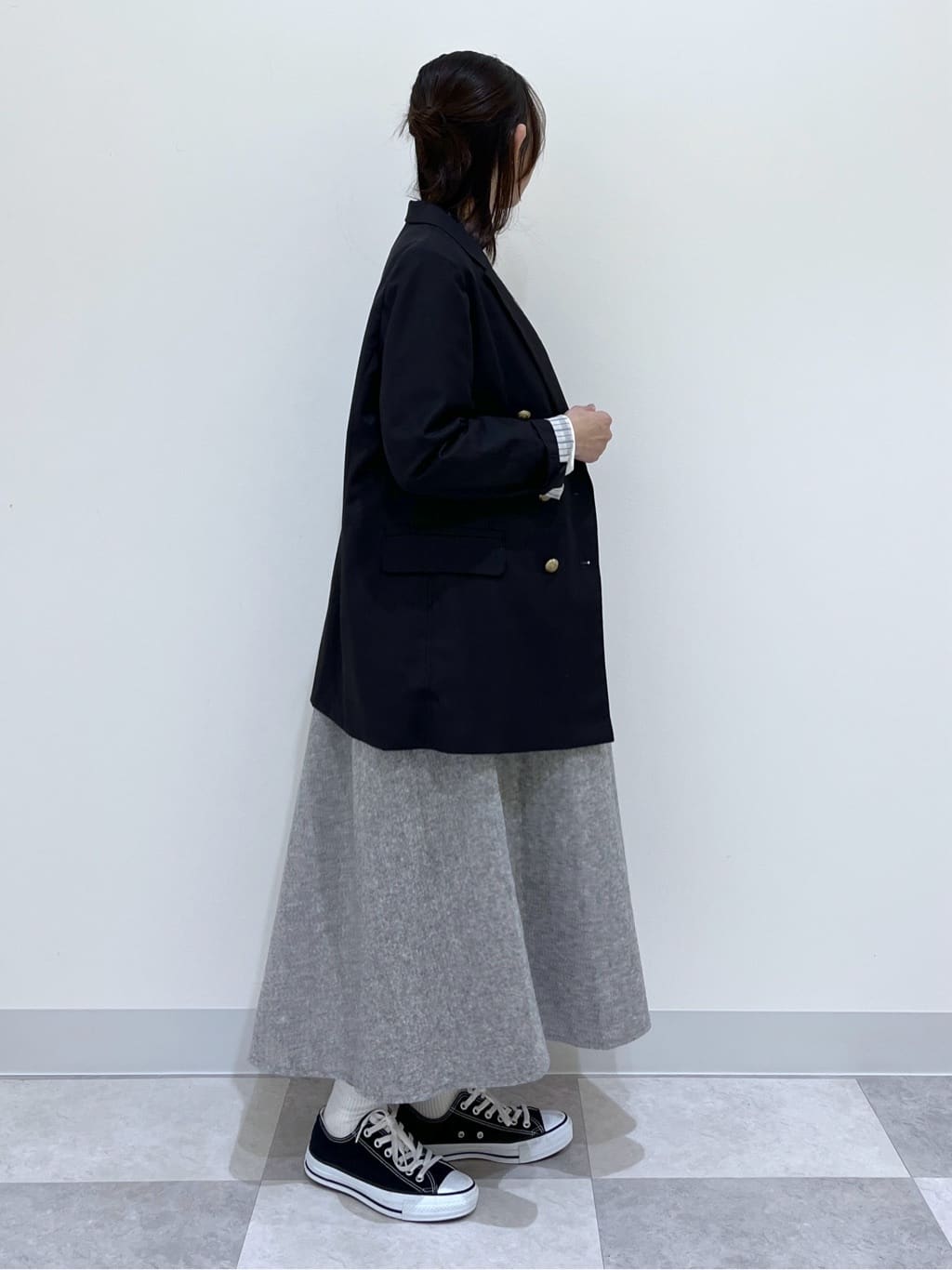 canaさんの「Dessin｜【洗える】Vネックジャンパースカート」を使ったコーディネート