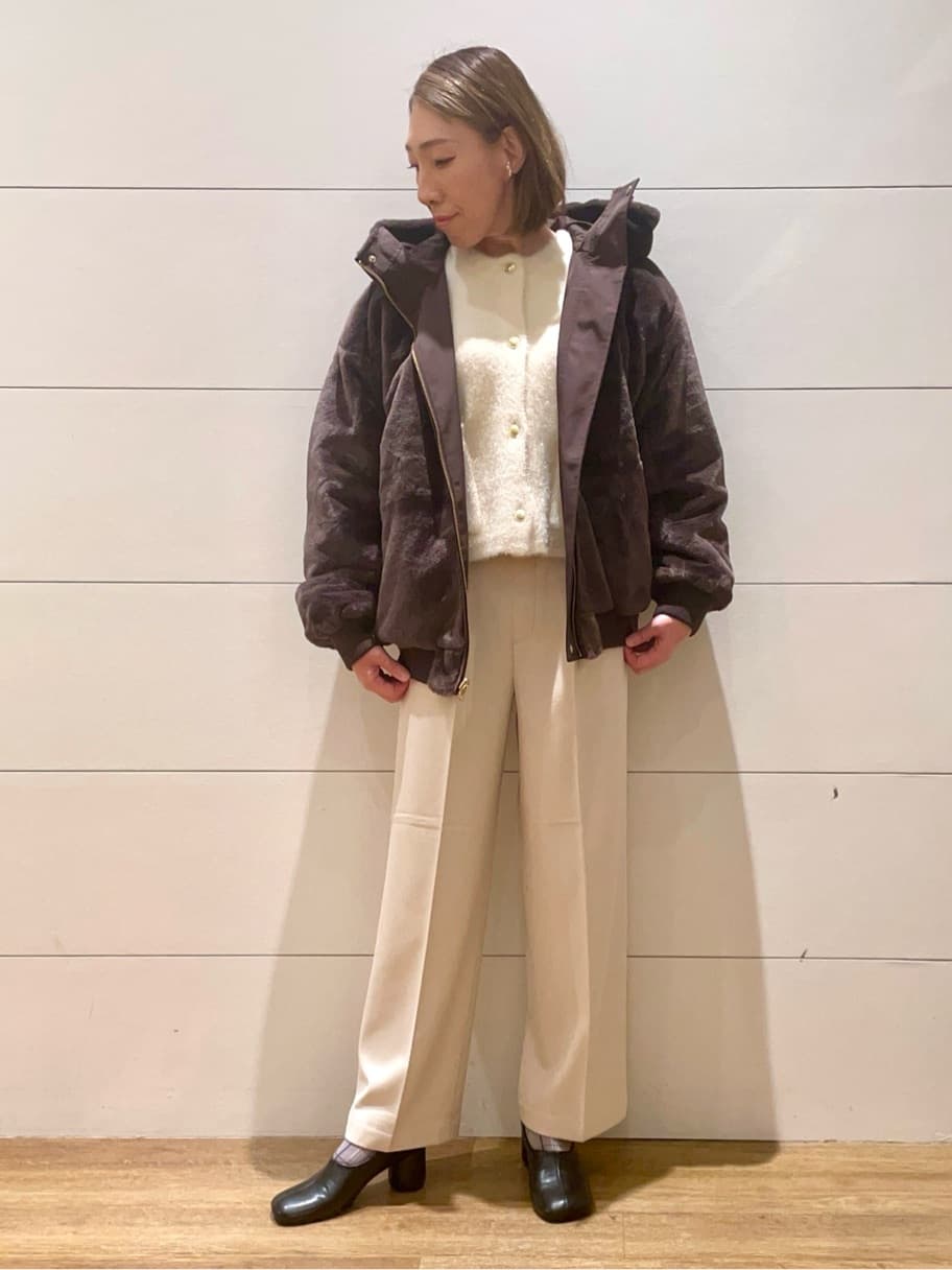 Ryoさんの「THE SHOP TK｜【2WAY/洗える】リバーシブル フェイクファーブルゾン」を使ったコーディネート