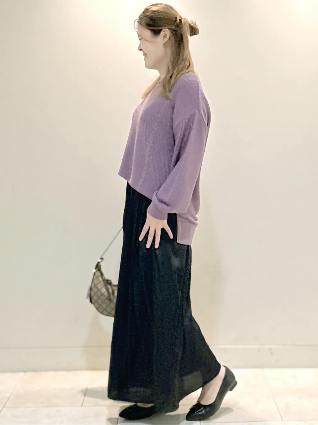 S&auml;K&iuml;さんの「Reflect｜【パンツ合わせにぴったり◎】ゆったりオフボディニット」を使ったコーディネート