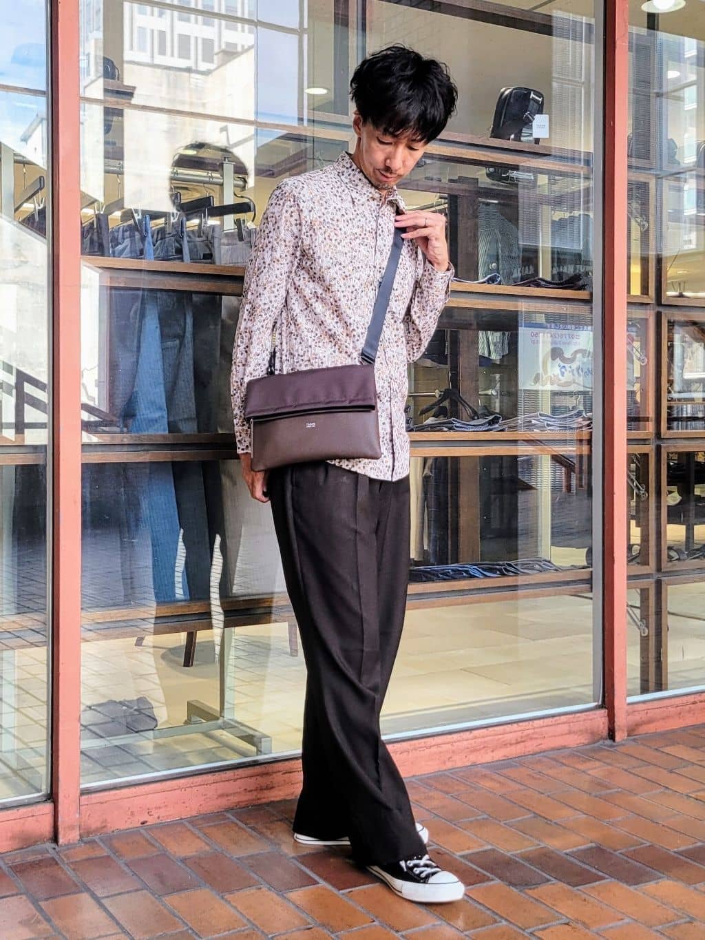 piroyaさんの「TAKEO KIKUCHI｜ストライプ小花 長袖シャツ」を使ったコーディネート
