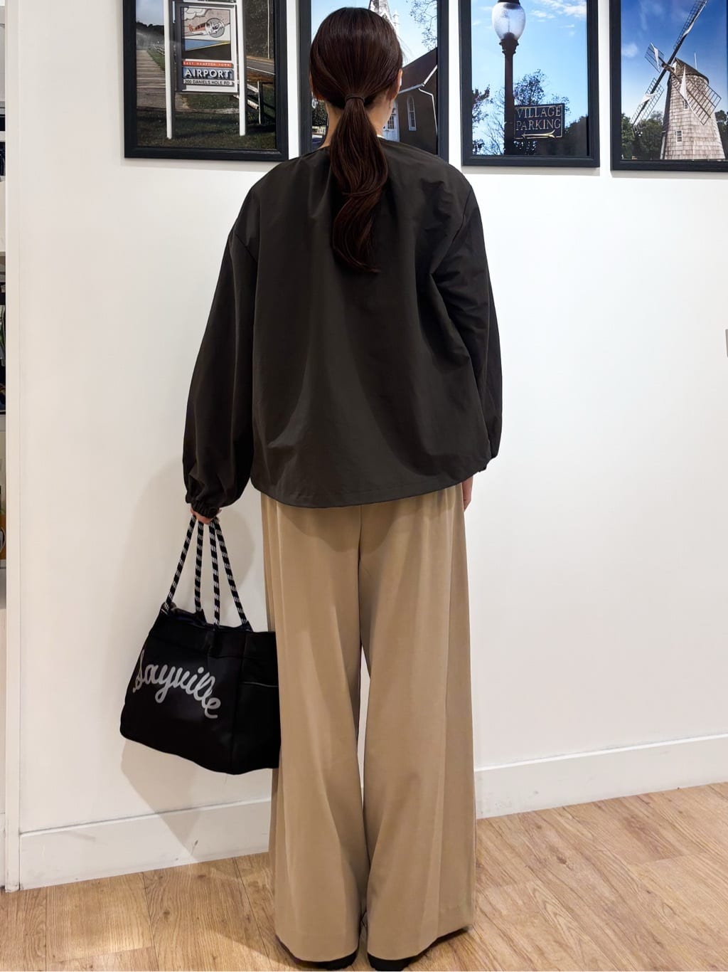 Ririkaさんの「Dessin｜【選べる首元デザイン/洗える】クルーネックロングTシャツ」を使ったコーディネート