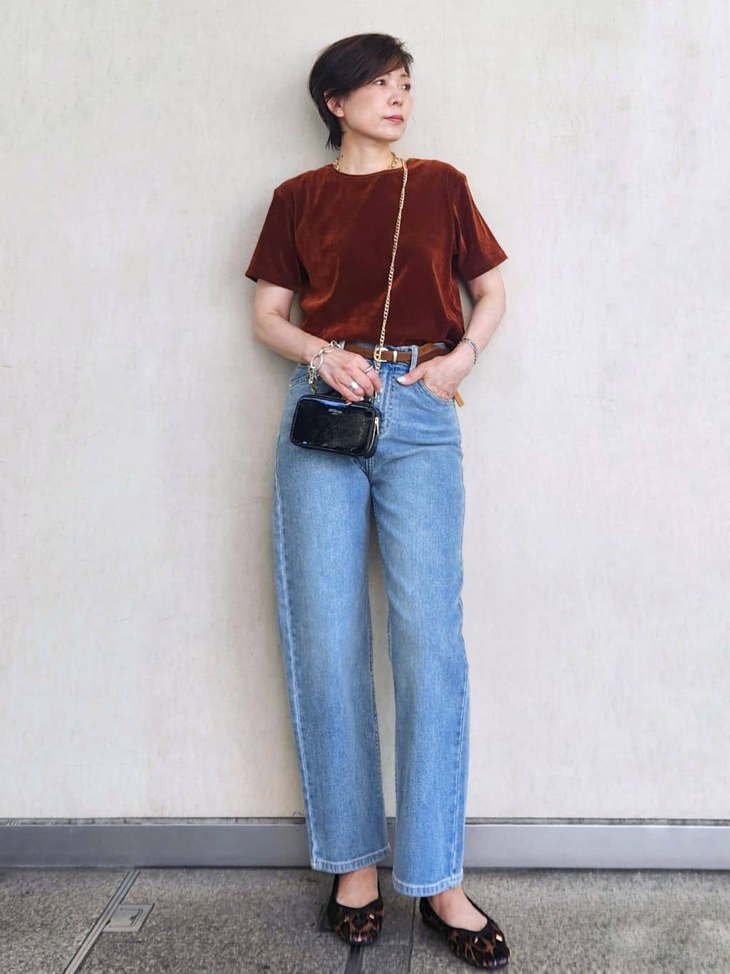 milkyさんの「OPAQUE.CLIP｜フロッキーチュールTシャツ【洗濯機洗い可】」を使ったコーディネート