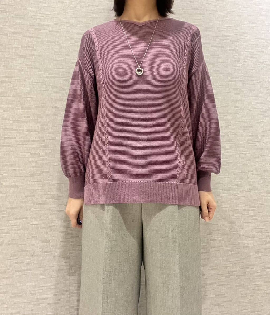 marikoさんの「Reflect｜【パンツ合わせにぴったり◎】ゆったりオフボディニット」を使ったコーディネート