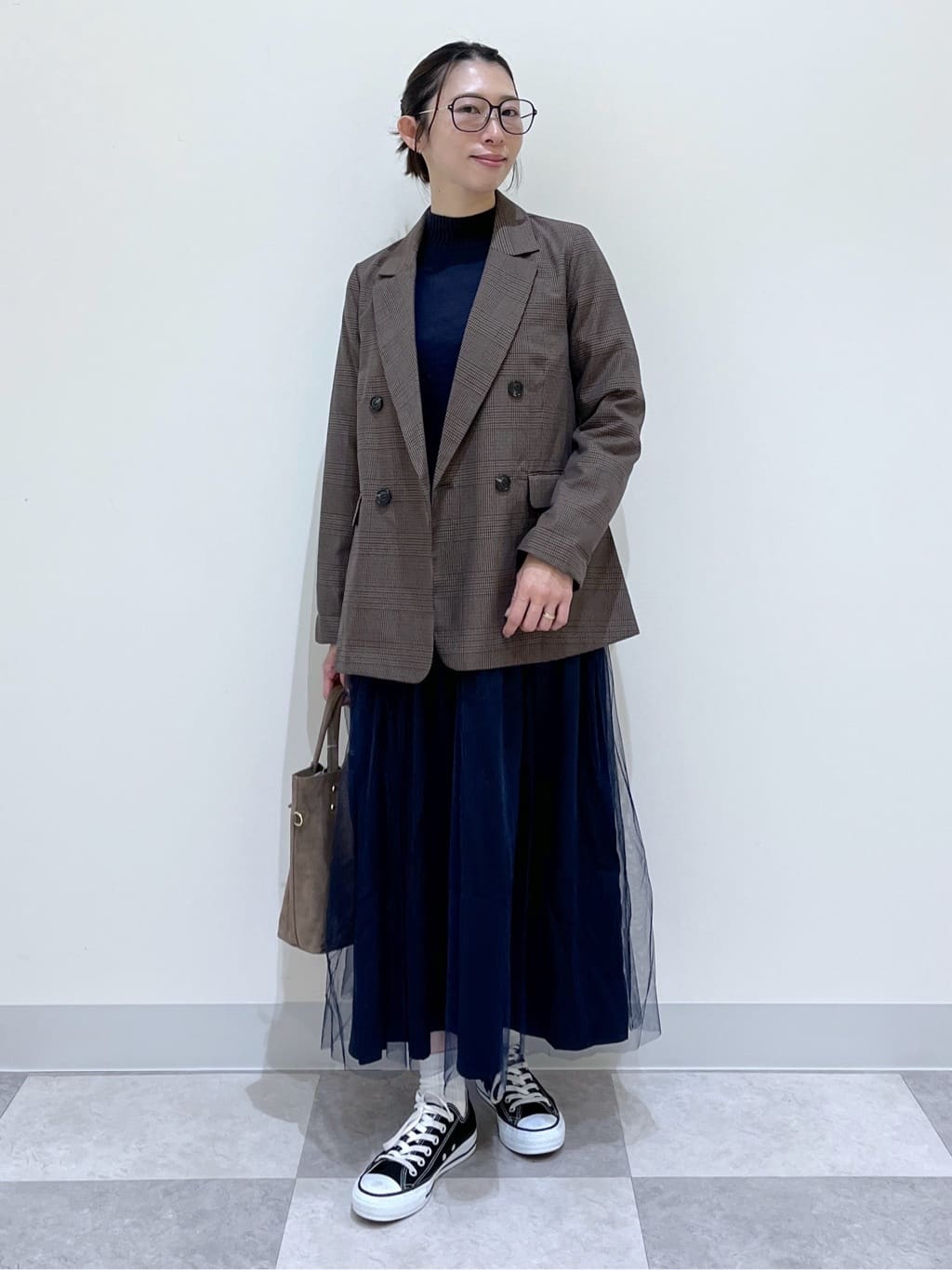 canaさんの「Dessin｜【洗える】ニットチュールドッキングワンピース」を使ったコーディネート