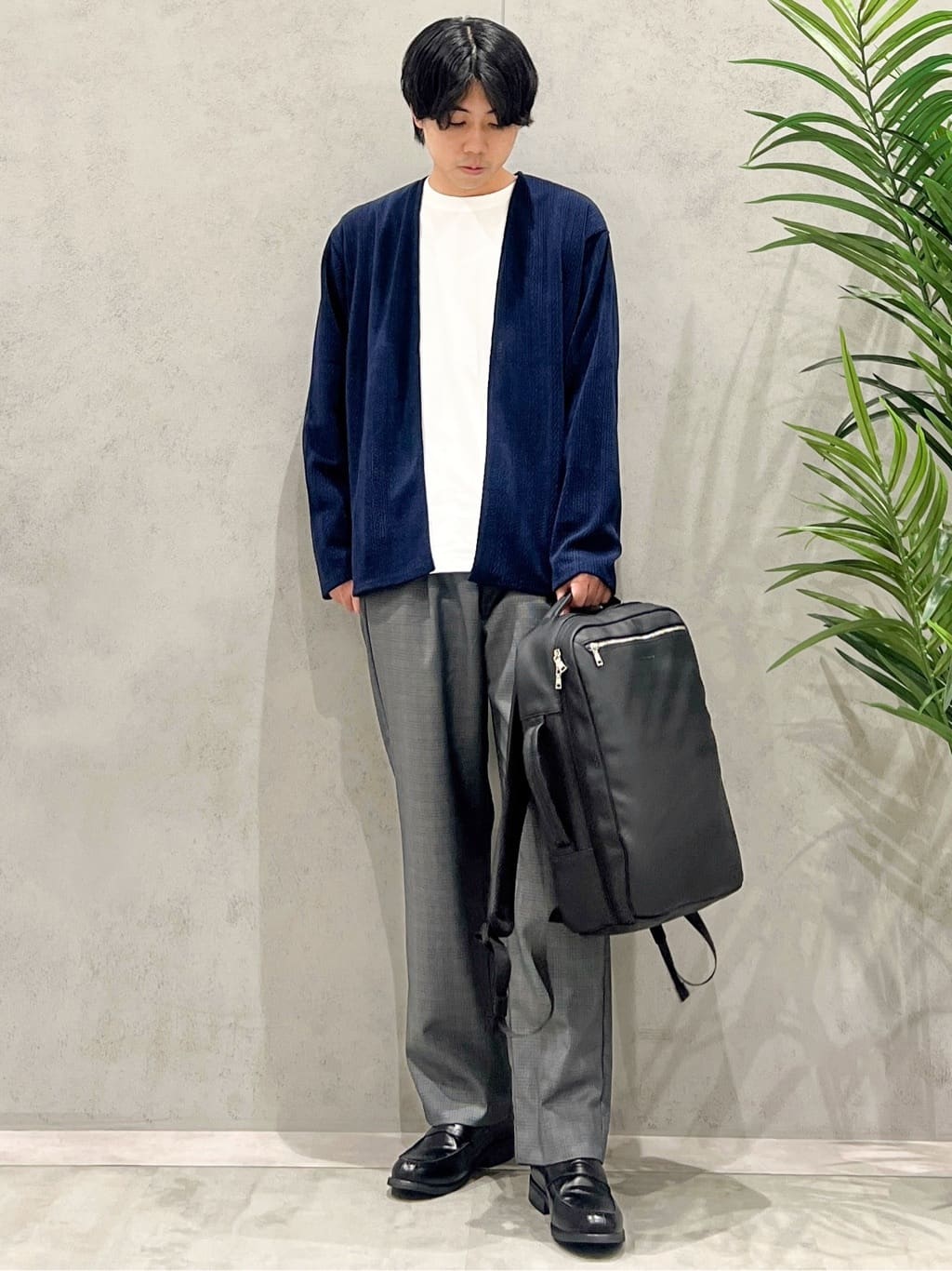 SHI-MAさんの「THE SHOP TK｜【セットでお買い得！】モールニットカーディガン＋長袖Tシャツ　洗濯機OK/吸水速乾・毛玉になりにくい」を使ったコーディネート
