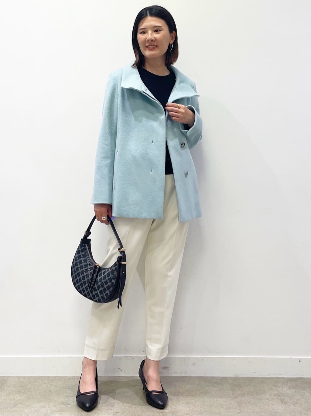 あやたかさんの「Reflect｜【SS-4Lサイズ／衿が顔に当たらない◎】スタンドネックミドルコート」を使ったコーディネート