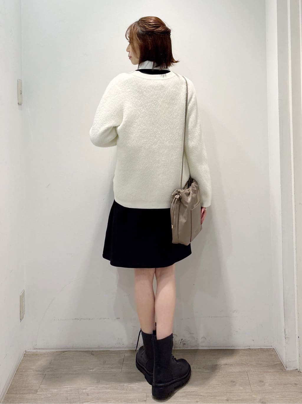 ぶまりんさんの「OPAQUE.CLIP｜ポロ衿配色ミニワンピース【洗濯機OK】」を使ったコーディネート