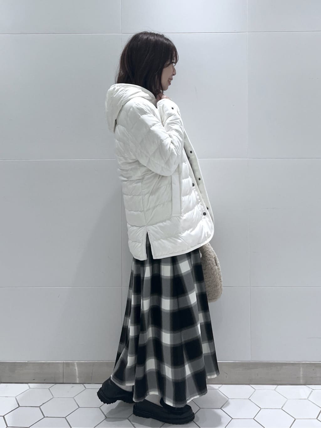 Makinoさんの「Dessin｜【撥水・2WAY】ミュラーダウンコートミドル丈」を使ったコーディネート