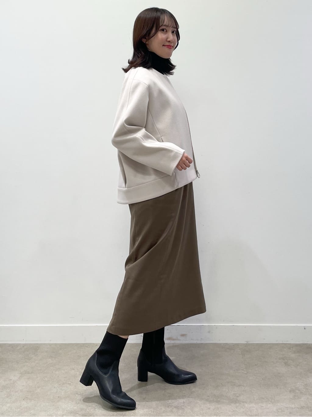 yukariさんの「Reflect｜【ゆったりシルエット】ジャージメルトンコクーンジャケット」を使ったコーディネート