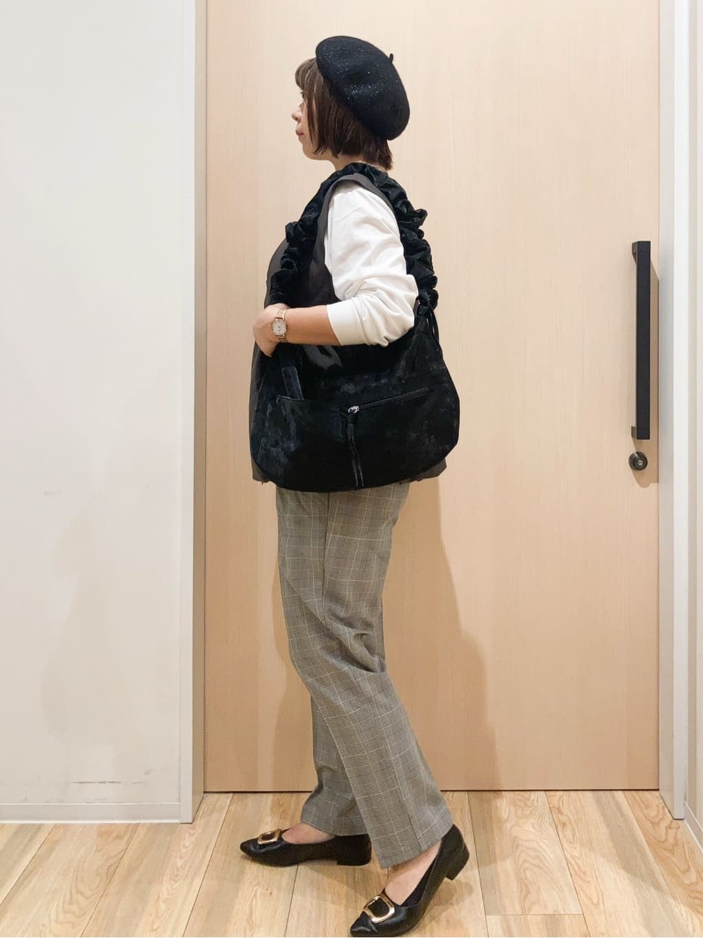 yocchiさんの「SHOO･LA･RUE｜【S-LL】美シルエット 裾バルーンシルエットジレ」を使ったコーディネート