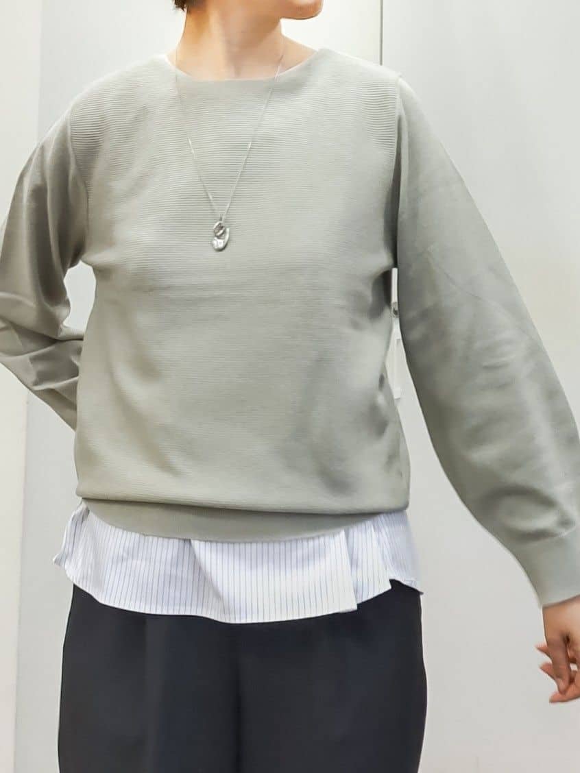 やまちゃんさんの「grove｜ガーターボートネックプルオーバー【洗える/毛玉軽減】」を使ったコーディネート
