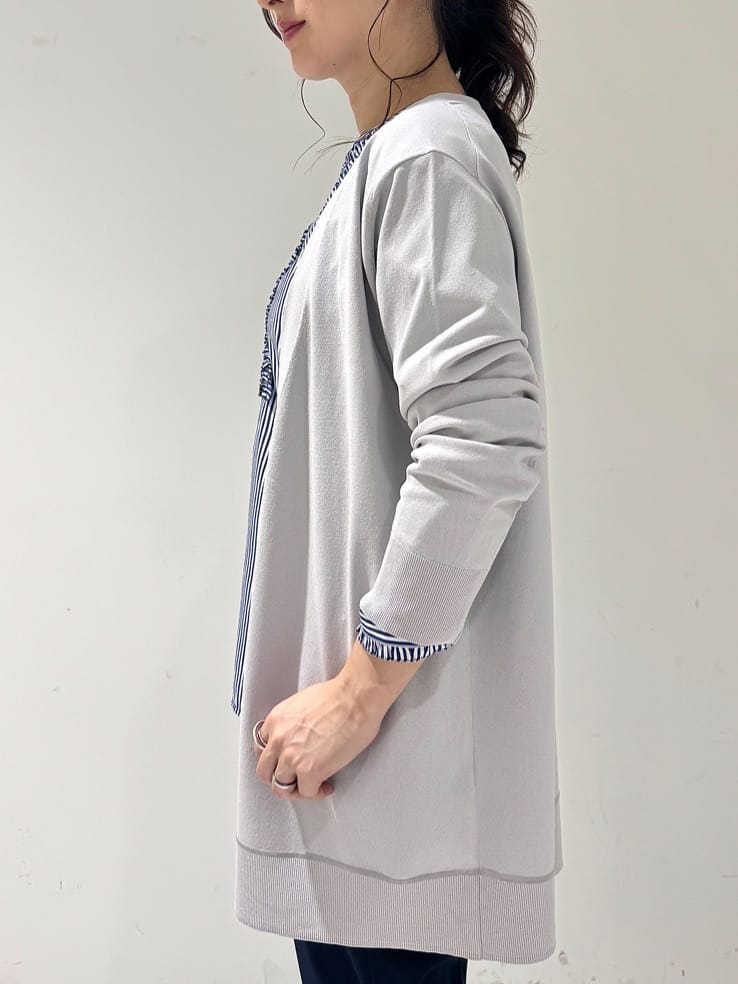そんさんの「INDIVI｜【洗える】着流しロングカーディガン」を使ったコーディネート
