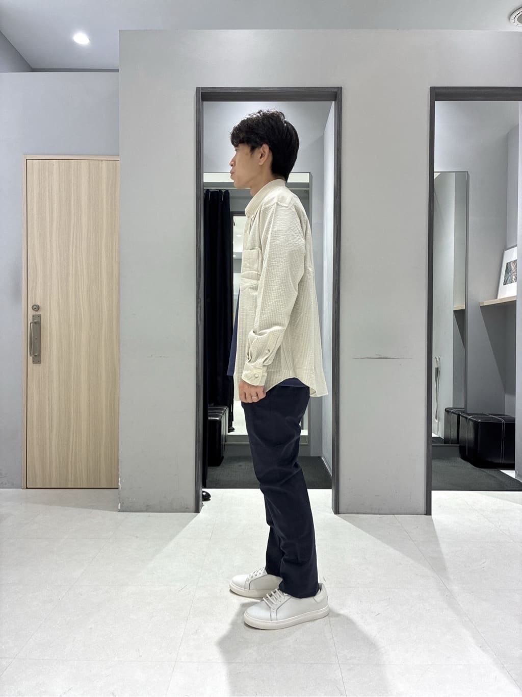 わいずみさんの「TAKEO KIKUCHI｜ストレッチ テーラードＴシャツ」を使ったコーディネート
