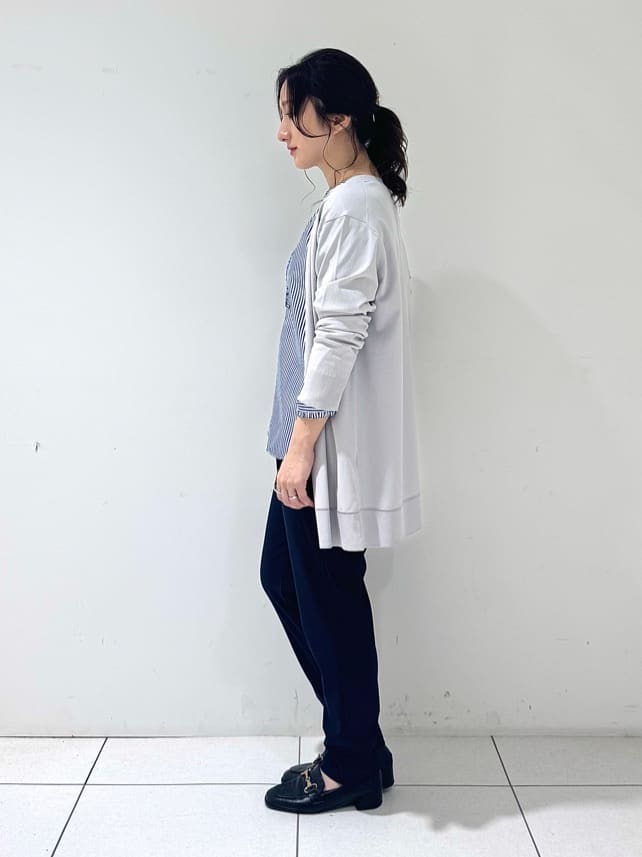 そんさんの「INDIVI｜【洗える】着流しロングカーディガン」を使ったコーディネート