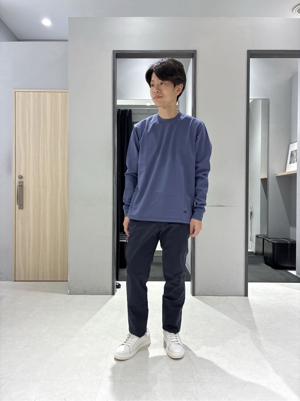わいずみさんの「TAKEO KIKUCHI｜ストレッチ テーラードＴシャツ」を使ったコーディネート