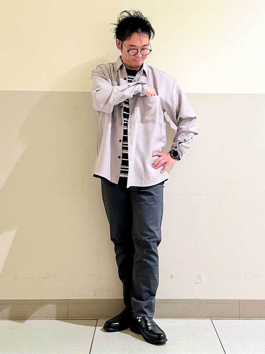 KENJI Iさんの「THE SHOP TK｜マルチボーダープルオーバー S／S」を使ったコーディネート