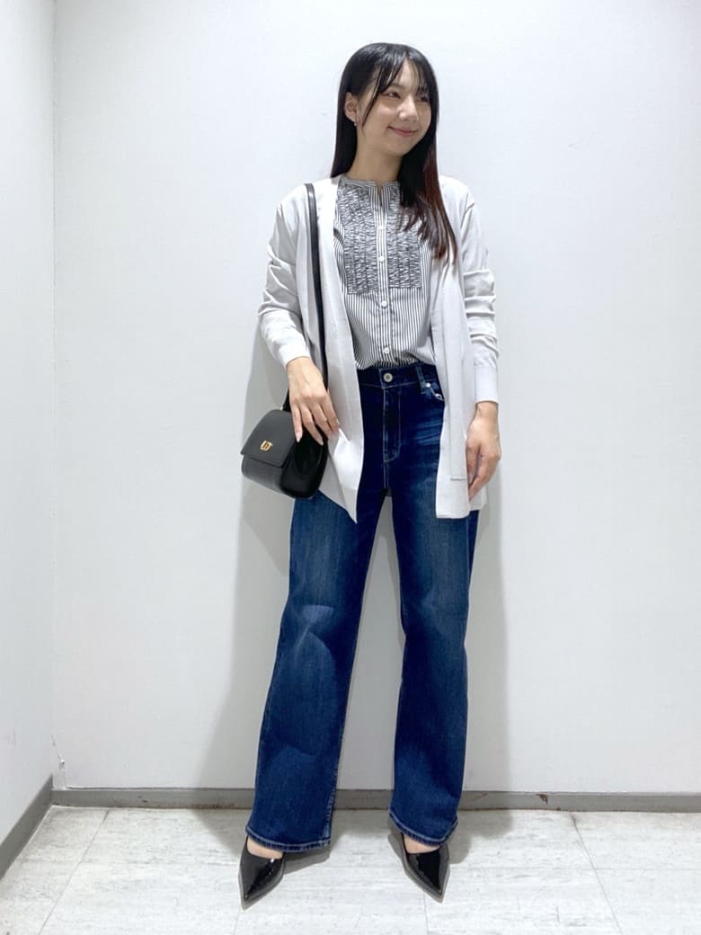 meiさんの「INDIVI｜【洗える】胸元タックフリル長袖ブラウス」を使ったコーディネート