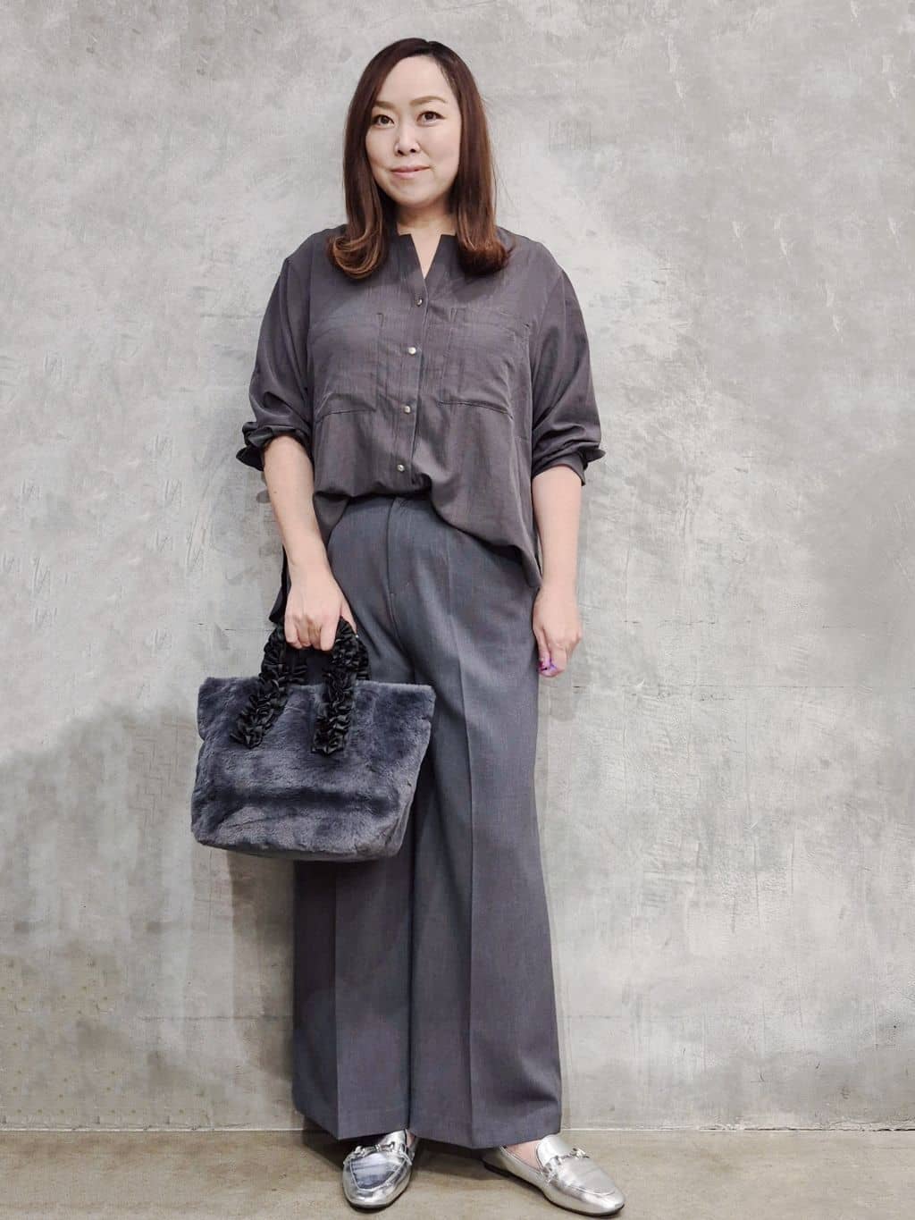 ひさえさんの「THE SHOP TK｜【S-XLサイズ/選べる7色】どこから見ても美しい ガーターニット/毛玉になりにくい/洗濯機OK」を使ったコーディネート
