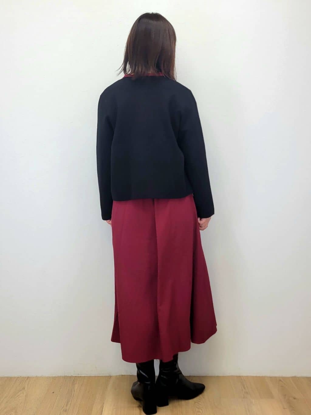 LISAさんの「OPAQUE.CLIP｜ウールライクフィット＆フレアワンピース【洗濯機OK】」を使ったコーディネート