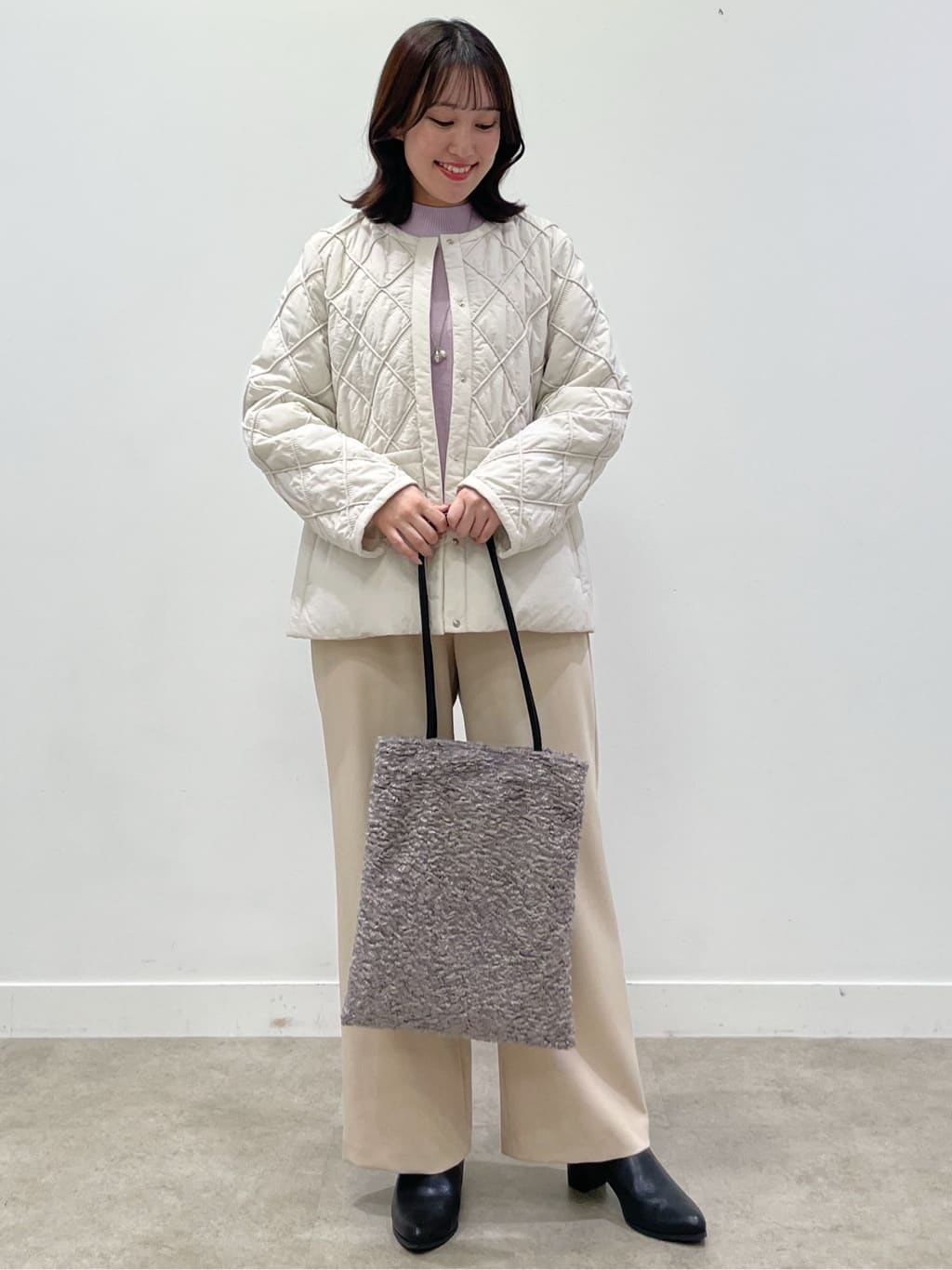 yukariさんの「Reflect｜【気軽な羽織に◎】中綿キルティングショートコート」を使ったコーディネート