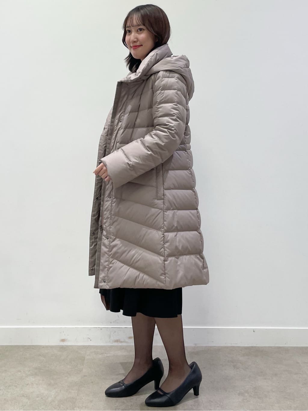 yukariさんの「Reflect｜【SS-4Lサイズ／ウエスト調整可】フーデッドロングダウンコート」を使ったコーディネート