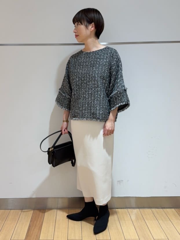 あやさんの「UNTITLED｜【セットアップ可/洗える/ウエストゴム】ダンボールジャージスカート」を使ったコーディネート