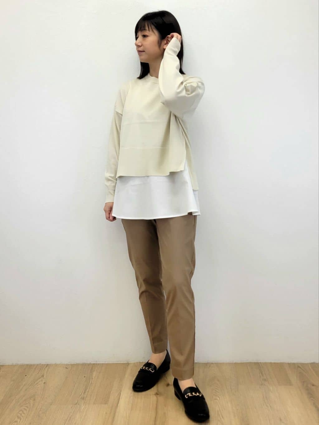 LISAさんの「OPAQUE.CLIP｜《ツインセット》リラクシーサイドスリットニット&times;ドッキングタンク【洗濯機洗い可】」を使ったコーディネート