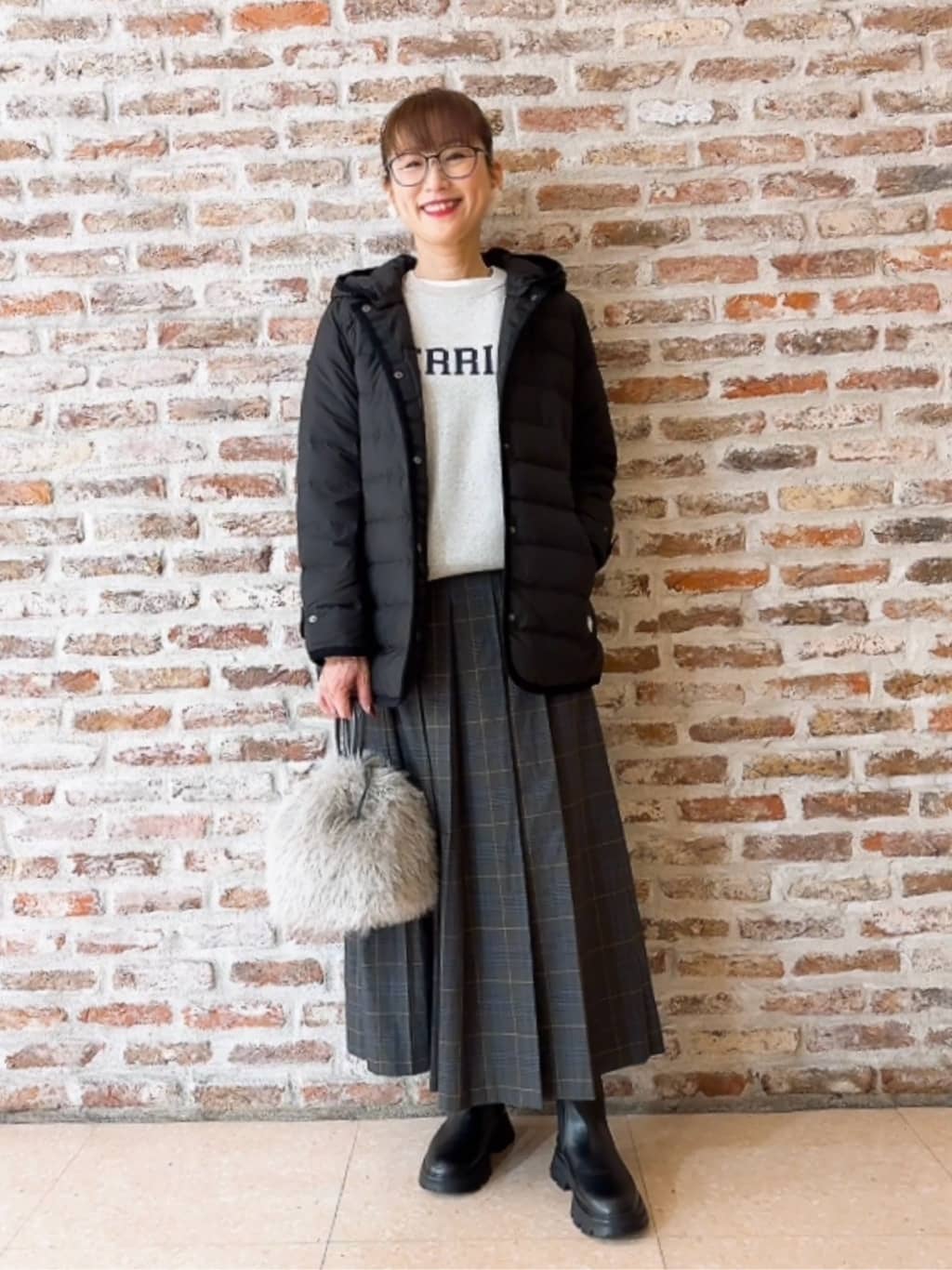 Yasucoさんの「Dessin｜【撥水・2WAY】ミュラーダウンコートミドル丈」を使ったコーディネート
