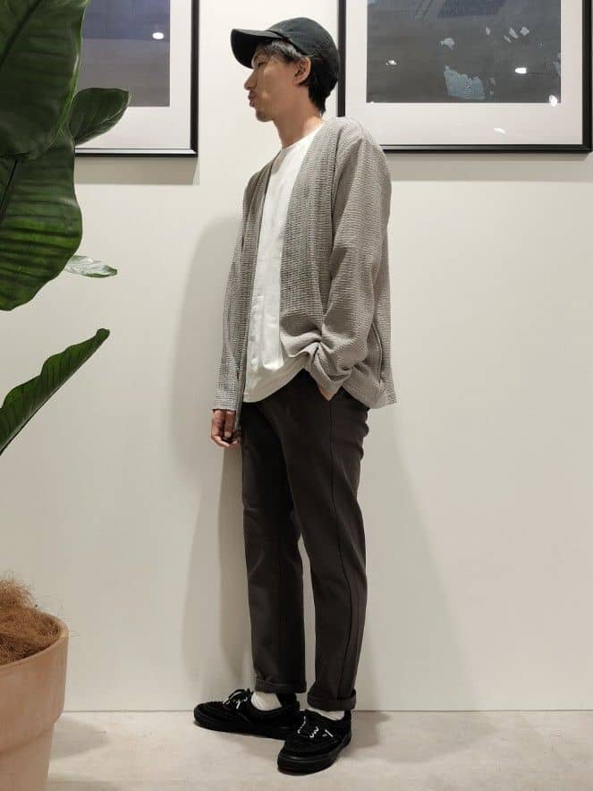 takutoさんの「THE SHOP TK｜【セットでお買い得！！】長袖カーディガン＋半袖Tシャツ　洗濯機OK/吸水速乾(Tシャツのみ)」を使ったコーディネート