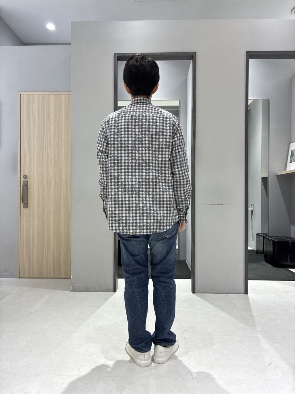 わいずみさんの「TAKEO KIKUCHI｜チェックボーラーガーゼシャツ」を使ったコーディネート