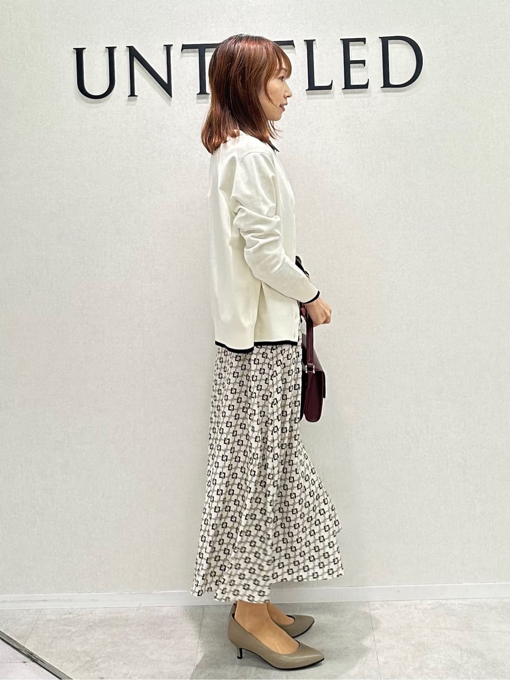 Miwaさんの「UNTITLED｜【ウエストリボン/前開きボタン/レトロモダン】チェーン柄フレアワンピース」を使ったコーディネート