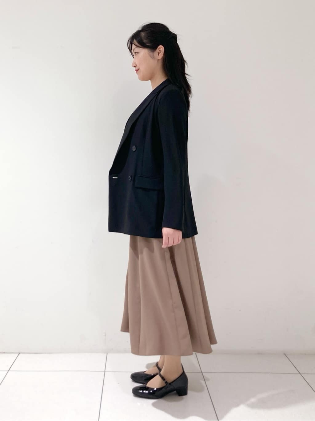 momokoさんの「INDIVI｜【軽く羽織れる！】ダブルジャケット」を使ったコーディネート