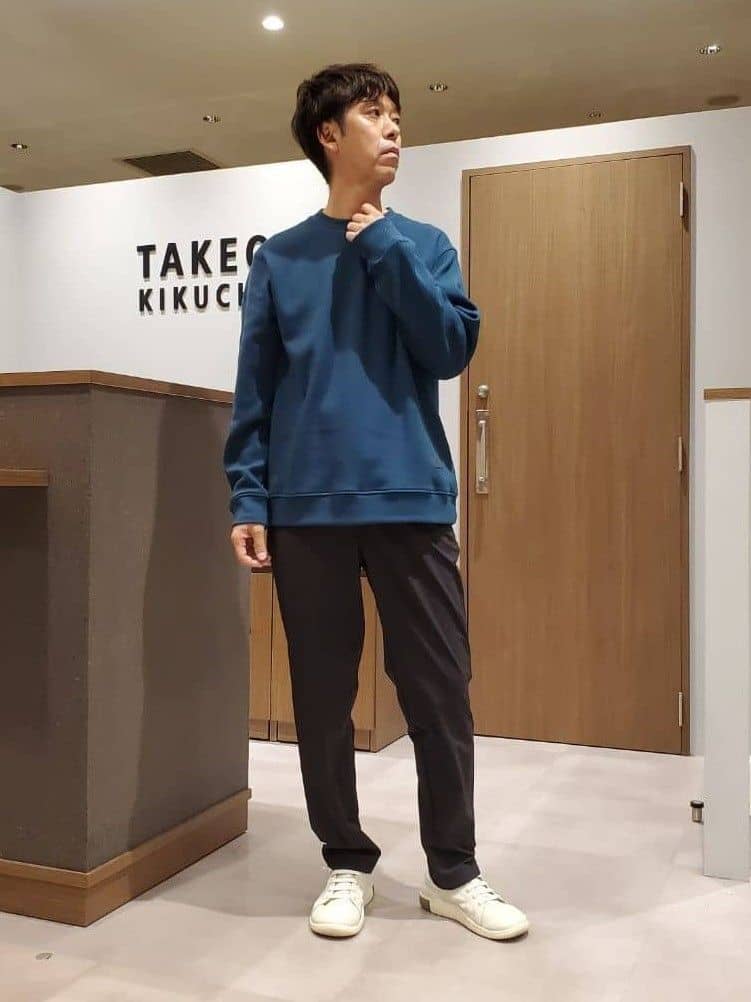 ishidaさんの「TAKEO KIKUCHI｜【尾州織】クルーネック カットソー」を使ったコーディネート