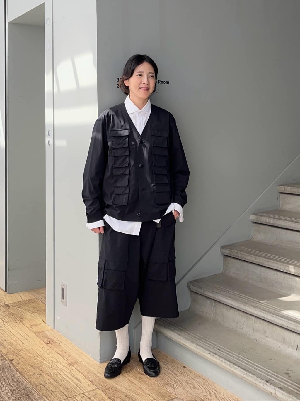 神野（jinno）さんの「TAKEO KIKUCHI｜カーゴハーフパンツ」を使ったコーディネート