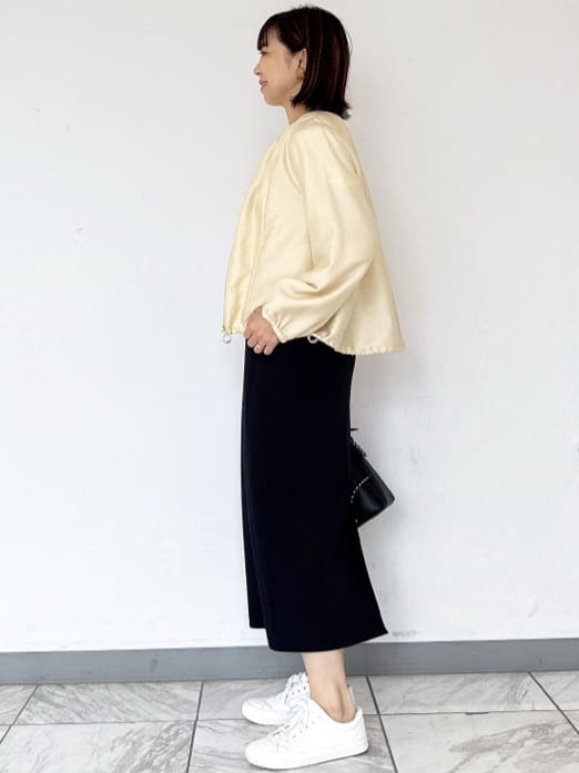 nekoさんの「Reflect｜【ライトアウター／ゆったり羽織れる／気軽な羽織りに◎】ライトブルゾン」を使ったコーディネート