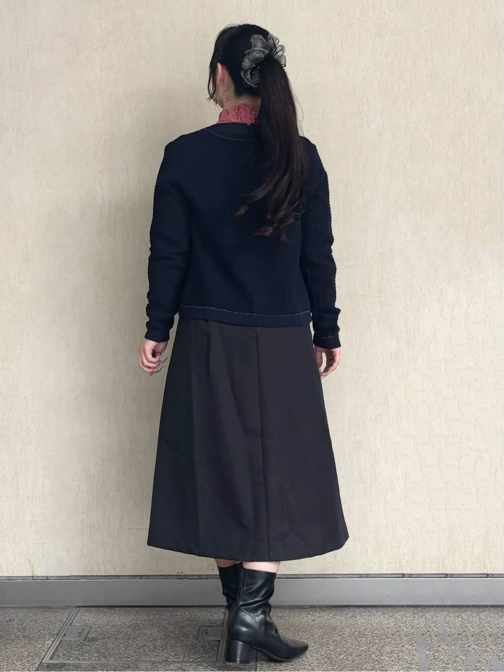 ささんの「OPAQUE.CLIP｜ロゴ刺繍クルーカーディガン【洗濯機洗い可】」を使ったコーディネート