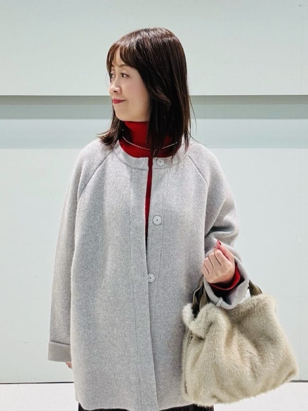 makiさんの「UNTITLED｜【洗える/アンサンブル可能/ウール100%】リブタートルネックウールニット」を使ったコーディネート