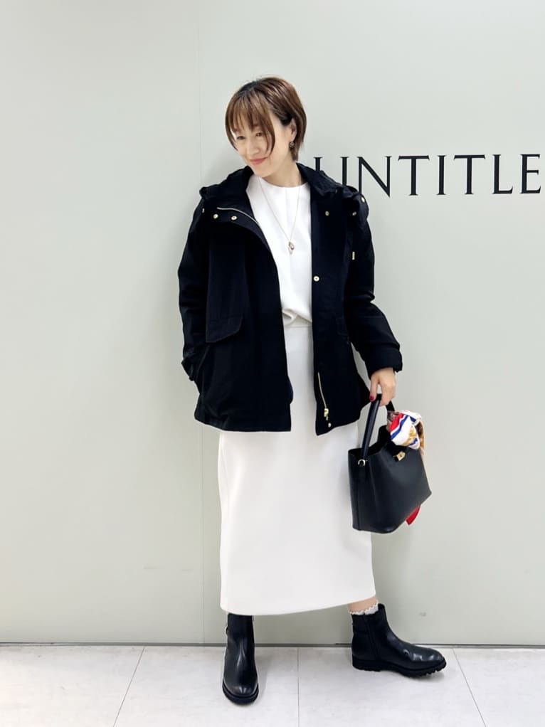 Mikiさんの「UNTITLED｜【セットアップ可/洗える/ウエストゴム】ダンボールジャージスカート」を使ったコーディネート