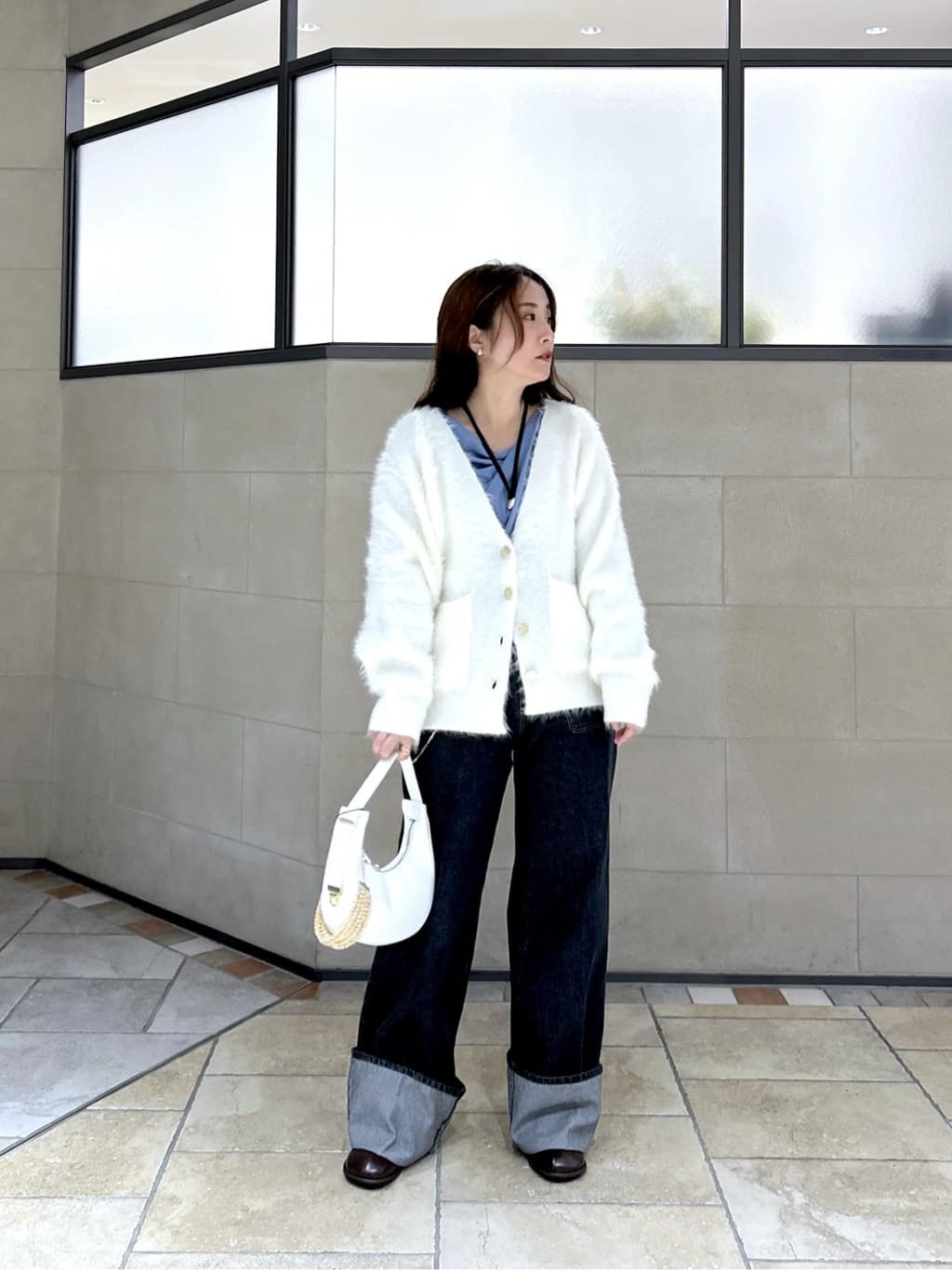 よねさんの「INDIVI｜ロールアップデニム」を使ったコーディネート