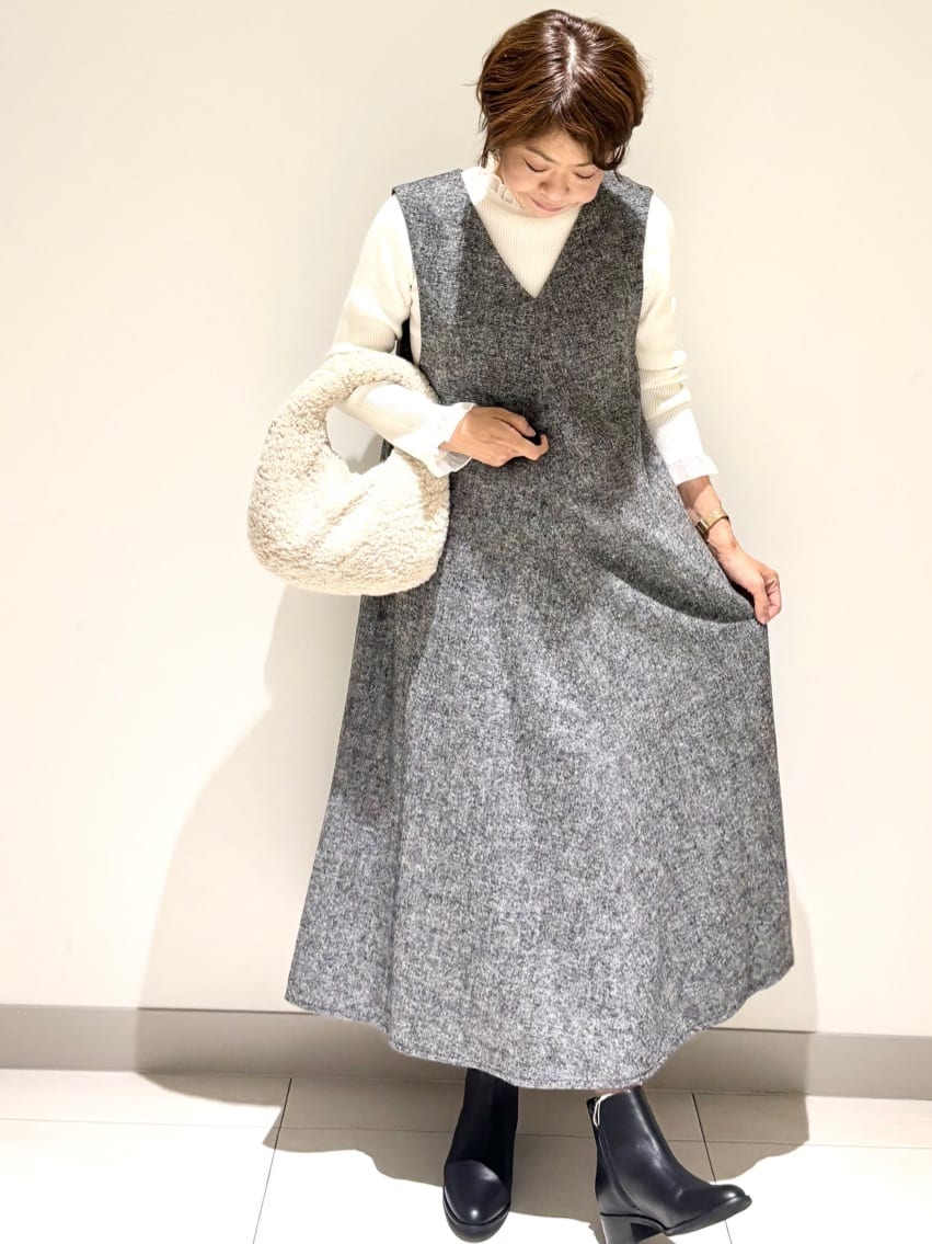 Haruさんの「Dessin｜【洗える】オーガンジーフリルニット」を使ったコーディネート
