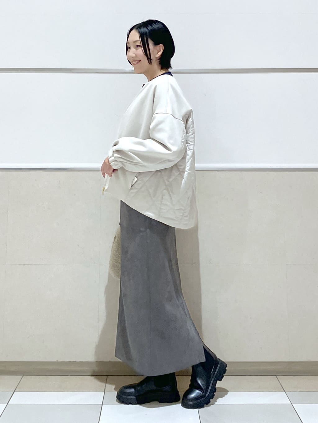 eriko さんの「Dessin｜ダンボールジップブルゾン」を使ったコーディネート