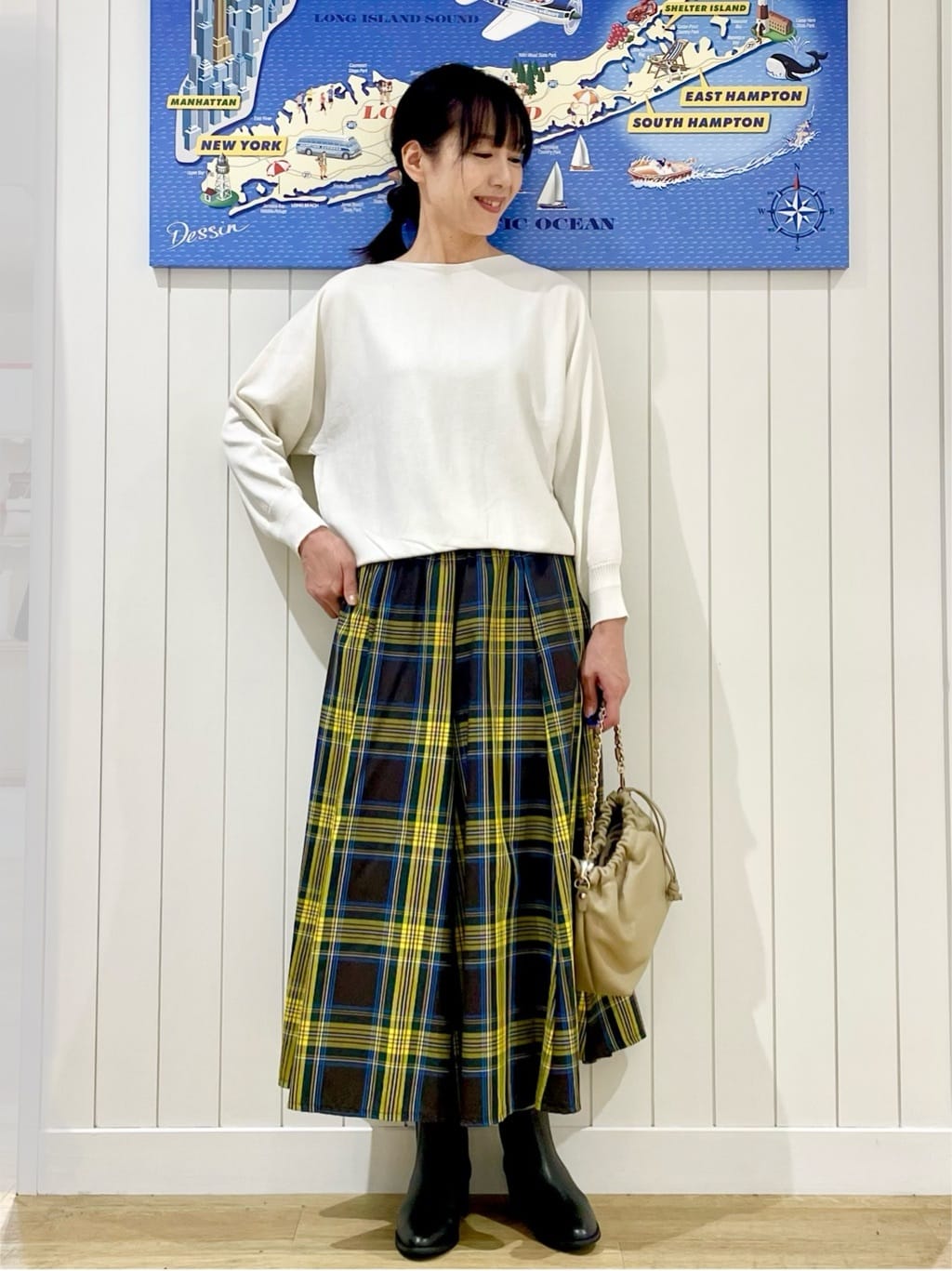 uwatokoさんの「Dessin｜【洗える】ウールブレンド後ろボタンニット」を使ったコーディネート