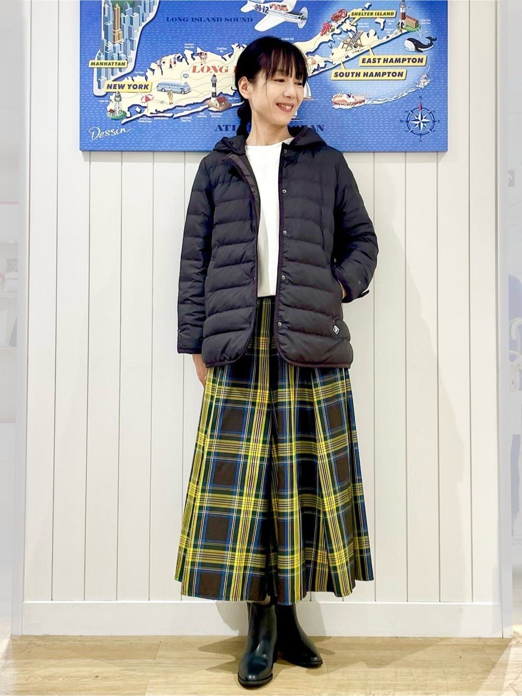 uwatokoさんの「Dessin｜【撥水・2WAY】ミュラーダウンコートミドル丈」を使ったコーディネート